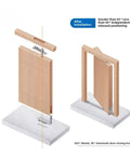 Slick 360 Degree Concealed Tiandi Hinge With Hydraulic Auto Close And Dead Center Locking For Seamless Invisible Door Installations, showing hinge installation with door design.