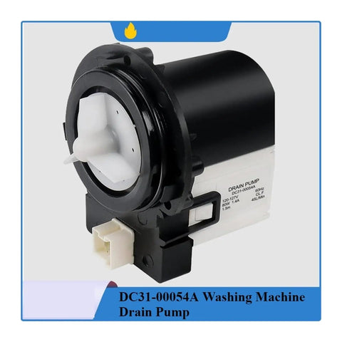 Washing Machine Drain Pump Replacement DC31-00054A Compatible With Kenmore, 120V, black plastic pump with connector