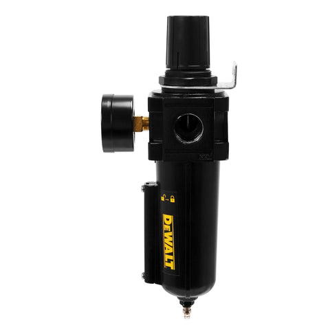 Side view of Three Quarters Inch NPT Air Filter Regulator For Your Shop Piping System With Moisture Removal Up To 150 PSI