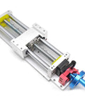Heavy Duty 300mm Ball Screw Linear Stage Actuator With Cross Rail And Ruler Manual Handwheel 200mm Stroke