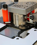 Close-up of Portable Edge Bander for Woodworking with Speed Control, Curve and Straight Edge Modes, Double-Sided Gluing, Lightweight Desktop Machine