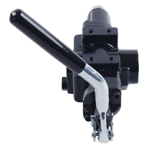 3600 PSI 30 GPM Hydraulic Log Splitter Detent Control Valve LVA1-95N25A5-A with bent lever handle, front view