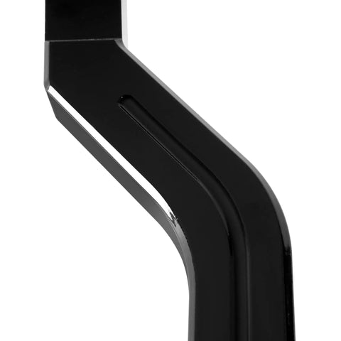 High Clearance Boxed Rear Radius Rods Arms For Polaris RZR XP 1000 And RZR XP 4 1000, 2017 To 2023, Aluminum And 304 Stainless Steel, Powder Coated Finish, Built Tough For Off Road Suspension Upgrade black radius rod arm close-up