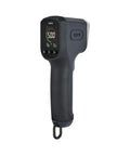 Digital Infrared Thermometer Gun Instant Read LCD Display For Indoor Outdoor Cooking And Barbecue Laser Thermometer Grilling Gear With Adjustable Emissivity And Stone Calibration For Steel And Metals, black handheld unit