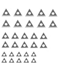 Pro Grade Boring Head Carbide Inserts TBCT060104 TBCT090204 TBCT110304, triangle shape, heavy duty, for brake lathe and DIY woodturning tools.