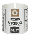 Ultimate 5-Pack High-Efficiency Replacement Shop Vac Bags for 12-16 Gallon Wet/Dry Vacuums - Size A showing single bag design.