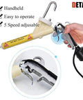 Handheld nozzle of Heavy Duty Portable Electrostatic Powder Coating Machine With Adjustable Pressure Regulator for precise operation.