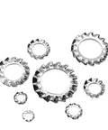 External Multi Tooth Star Lock Washers Set Seven Sizes M3 M4 M5 M6 M8 M10 M12 Three Pack Of 160 Pcs Each For Total Of 480 Pcs Heavy Duty Hardened Steel