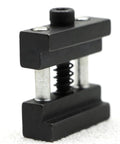 Hxszk Quick Clamp Work Stop Tool For Mill Vises 1/2 Inch Jaws Fractal Grip Steel, close-up view of adjustable clamp.