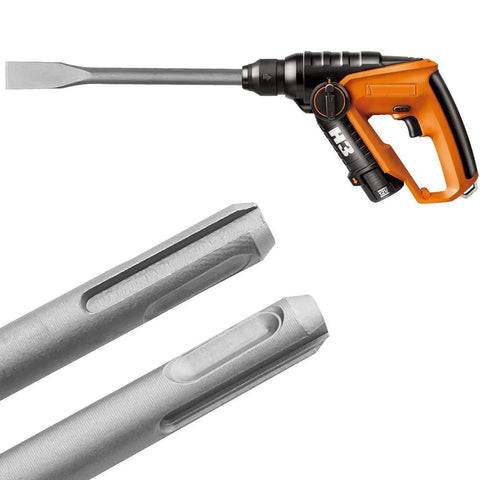 Six Piece SDS Plus Concrete Drill Bit Set With Point Chisel And Flat Chisels For Rotary Hammer Drills 20 Mm And 40 Mm Heavy Duty