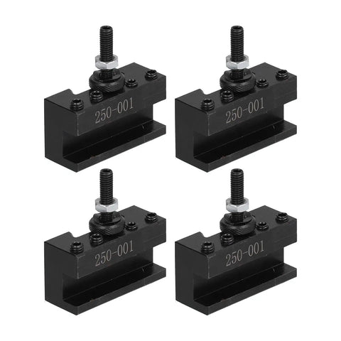 Four Piece Tool Post Holder Set For Turning Facing And Boring Projects High Speed Steel CNC Fixture Pro Grade Built To Last Model 250001