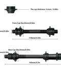 Heavy Duty Bike Quick Release Axle Skewer Set For Front And Rear Hollow Shaft Kit Replacement On Road Mountain MTB BMX Bikes Steel 1045