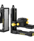 Fine Tuning Laser Level Bracket With Quarter Inch 20 Threaded L Shape Magnetic Pivot Base Adjustable Clip shown dismantled