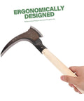 Manganese Weeding Sickle Multi Functional Detachable Handle Garden Tool For Grass Cutting And Harvesting Ergonomic Design