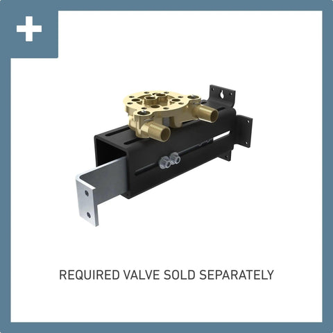 Freestanding Tub Filler Kit With Single Riser Floor Mount Bracket And Water Valve For Joist Installation Mpact Compatible