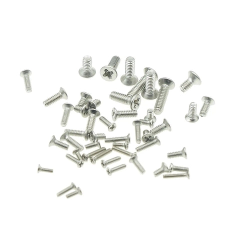 Handy 750 Piece Metric Stainless Steel Phillips Flat Head Machine Screws Assortment Kit scattered on surface