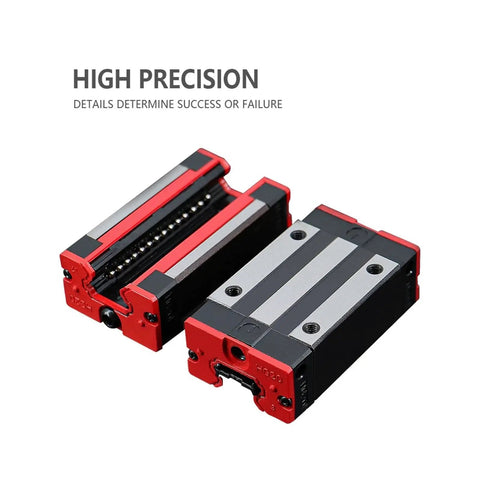 High Precision Linear Guide Rail Kit 4 PCS HGH15CA HGW15CC Slide Block Smooth Runner for CNC Router And Milling Machine Super Stable Setup red and black slide blocks