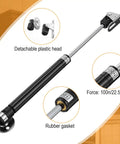 Ten Piece Set Of Heavy Duty 10 Inch Gas Struts For Cabinet Doors And Storage Boxes with detachable plastic head and rubber gasket.