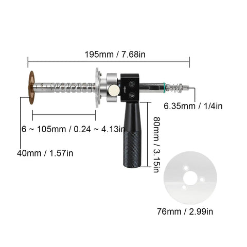 Internal Pipe Cutter Tool With Four Inch Scale And Adjustable Depth Gauge For Precise Clean Cuts On PVC ABS And Plastic Pipes