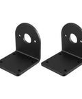 TopHomer 2pc L-shaped motor mounting brackets, black metal, for 540/545/550/555 motors