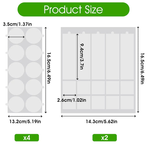 Clear Seventy Piece Table Cloth Clips Set For Outdoor Picnics And Parties Windproof Clips Size Diagram with Dimensions