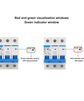 Three Pole Miniature Circuit Breaker 400V 80A Din Rail Mount for Home Office Protection Safe Electrical Isolation Plug and Play Easy Install HL30-125 Today with red and green indicator windows.