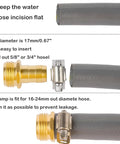 Two Pack Brass Garden Hose Repair Connector Kit with clamps fits 3/4 inch or 5/8 inch hose fittings male and female water