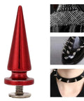 10 Set Red Cone Spikes Punk Rivets Heavy Duty Metal Studs For Leather Belts Coats And Streetwear Custom deck out your gear with red cone spike.