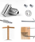 Patent Pending Invisible Cable Railing Kit With 40 Tensioners And 80 Aluminum Ferrules For 4x4 6x6 8x8 Wood Posts components