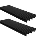 Two Piece Static Bar Rack Kit With Strips And PCB Feet, ESD Wrist Strap Grounding Kit, top view of black anti-static strips