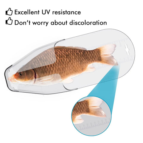 Crappie Measuring Tool Up To 12 Inches Fast Read Without Unhooking Durable Construction Easy To Clean Patent Pending Design Bass Friendly Length Gauge For Catch And Release Fishing, UV-resistant clear plastic with fish inside