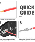 Quick guide for using Open Barrel Crimping Tool For Dupont And JST XH VH Connectors 3.96mm 2.54mm 2.5mm Pitch AWG 18 To 28
