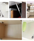 Soft Close Toy Box Lid Hinge and Gas Spring Support 270mm 100N 2 Pack for Wooden Boxes in various open positions