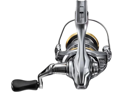Top view of Sedona FJ Spinning Reel SE1000FJ Fishing Gear With HAGANE Gear SilentDrive Propulsion Line Management System And G Free Body