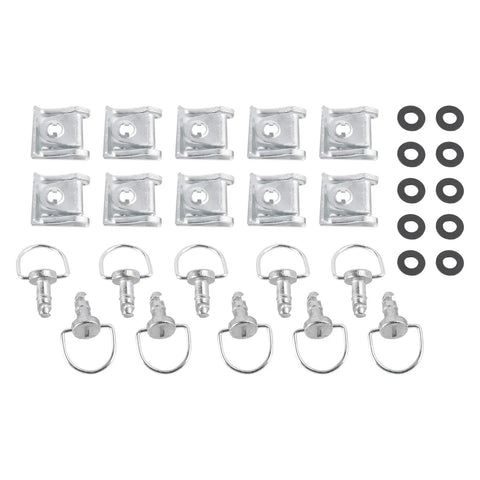 D Ring Quick Release Fairing Fasteners For Motorcycles And Bikes 14mm Universal Fit Quarter Turn Bolts Set With Silver Finish
