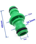 Top Notch 20 Piece Garden Hose Quick Connector Set with Bi Directional Coupler Push Pull Fit And Easy Snap Joint For Outdoor Watering Hoses Repair Kit, green 49mm connector with O-rings