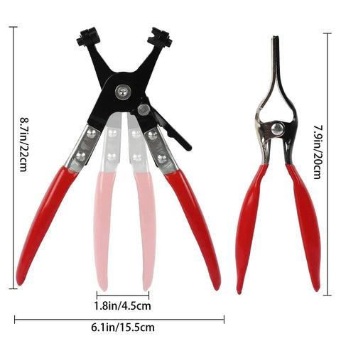 42 Piece 24 To 46 mm Spring Hose Clamps Set With Swivel Flat Clamp Pliers And Hose Removal Pliers Assortment Kit Tools