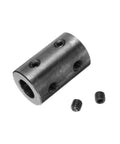 Beefy Rigid Shaft Coupling Set 5/8 Inch Bore To 1-1/4 Inch OD 2 Inch Long Black Oxide Steel with 4 Set Screws Motor Wheel Coupler