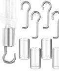 4 Pack Wand Wire And Sleeve Collar Replacement Kit for horizontal mini blinds with hook and repair parts, includes headrails and rods.