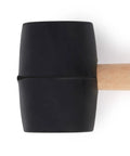 Close-up of All Purpose Rubber Mallet With Tent Peg Remover Hook, showing double sided high impact rubber head against white background.