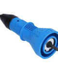 Top Rated Ergonomic Rivet Drill Adapter Kit With Hex Wrenches And Nozzles For Fastening Tasks On Sheet Metal And Auto Parts Using Standard Power Drills To Install Rivnuts Effortlessly, blue plastic adapter