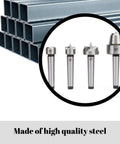 Close-up of four MT1 wood lathe live centers (steel) for wood turning