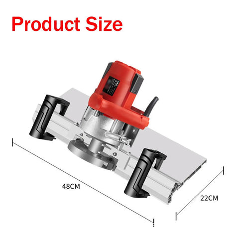 Heavy Duty 1800 Watt Electric Tile Bevel Cutter With 43 Degree Chamfering And Water Cooled Setup For Flawless Ceramic Cuts Rock Solid Double Handle Build, showing dimensions 48cm x 22cm.