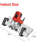 Heavy Duty 43 Degree Electric Tile Bevel Cutter With 1800 Watt Motor And Water Cooling for Snappy Chamfering Tasks positioned for size measurement.