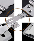 Heavy Duty Stainless Steel Hasp And Staple With Screws For Doors Gates Cabinets Pet Cages Crates Shed And Windows Built Tough For Real World Security Built For Quick Easy Installations, various angles