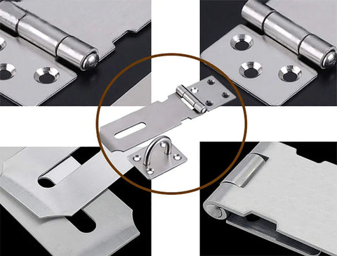 Heavy Duty Stainless Steel Hasp And Staple With Screws For Doors Gates Cabinets Pet Cages Crates Shed And Windows Built Tough For Real World Security Built For Quick Easy Installations, various angles