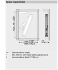 Soft Close Lift Mechanism For Small Wall Cabinets With Soft Close Hinges Dual Sided Auto Assist Lift For Upper Cabinets Adjustable Fit For PF 113-156 20K1501 Easy Install Smooth Glide Durable Kitchen Cabinet Upgrade, space requirement diagram 200mm height
