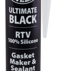 Ultimate Black RTV Silicone Gasket Maker And Sealant For High Temp Gaskets 550F Continuous 650F Intermittent 9.5 Oz Tube