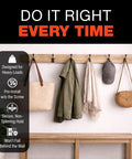 Heavy Duty Drywall Anchor System For Five Eighths To Three Quarters Inch Walls, One Shot Install, Made In USA, coat rack use