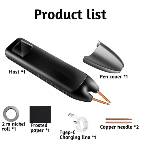 Portable Spot Welder With 99 Adjustable Weld Speeds And 1.3 Inch Color Screen For Nickel Sheet components overview.